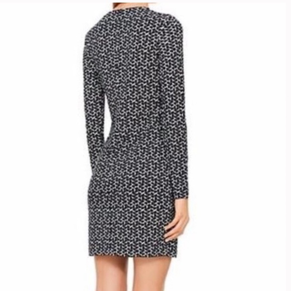 Tory Burch Navy White Print Jersey Dress - Picture 5 of 10